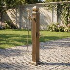 Outdoor Brass Garden Hose Holder - Freestanding Retro Faucet for Easy Car Washing and Watering, Stylish Vertical Water Column Design Height 85cm - Image 6