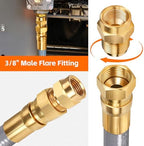 8 FT 1/2" ID Natural Gas Grill Hose with Quick Connect Fitting, Natural Gas Conversion Kit Suitable for Gas Grill, Generator, Patio Heater and More - Image 5