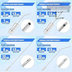4 Pack High Pressure Washer Nozzle Kit for Washing Machine & AC Cleaning,Heavy Duty Hose High-Pressure Washer Spray Nozzle Kit,1/4" Quick Connect,Ideal for Water Heater & Roof Gutter Cleaning (6PCS) - Image 6