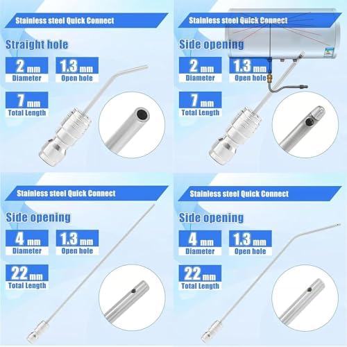 4 Pack High Pressure Washer Nozzle Kit for Washing Machine & AC Cleaning,Heavy Duty Hose High-Pressure Washer Spray Nozzle Kit,1/4" Quick Connect,Ideal for Water Heater & Roof Gutter Cleaning (6PCS) - Image 6