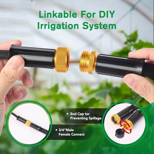 Thickened Flat Soaker Hose 100 ft, Flat Drip Irrigation Hose for Garden, 100/50/25 ft Lawn & Patio Watering System - Heavy Duty, Leak Proof, Flexible, Easy Setup(100FT(50 * 2)) - Image 3