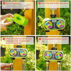 AQUASTAR Two-Zone Hose Watering Timer (Green), Automatic Irrigation for Lawn, Garden, Yard, Two Outlets - Image 5