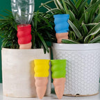 4Pcs Automatic Watering Spikes for Plant, Terracotta Drip Irrigation with Slow Release Indoor Outdoor Automatic Rotating Garden Sprinkler - Image 2