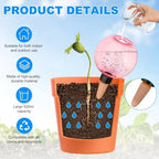 M METERXITY 3-Pack Plant Self Watering Globes, 5 oz Plastic Bubble Water Bulbs Top Fill for Indoor/Outdoor Plants, Self Watering Spikes Slow Release Terracotta [Pink] - Image 2