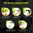 Car Wash Foam Gun with Microfiber Wash Mitt, Adjustable Foam Sprayer for Garden Hose, 6-Level Soap Mixing Car Wash Kit for Cars Trucks SUVs RVs Motorcycles Boats, Green - Image 4