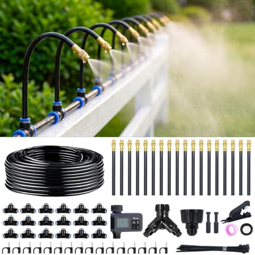 Thiswing 100FT 360° Adjustable Irrigation System with Water Timer by Thiswing