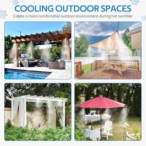 homenote Misting Cooling System, 98FT(30M) Pre-Assembled Mister Kit - Image 5