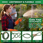 Garden Hose 75 ft Flexible Non-Expandable Water Hose Kink-Free Ultra Lightweight Leak-Proof Durable Portable Wear-Resistant Hoses Pipe with 3/4" Brass Fittings for Outdoor Yard Lawn Car Wash - Image 4