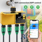 Smart Irrigation Timer Solar Water Valve Controller APP Control Rain Sensor 4 Zone Garden Irrigation System Rechargeable for Outside Patio Garden Beaches - Image 7