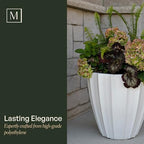 Mayne Sedona 18in Self-Watering Round Planter, Black - Image 4
