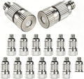 50pcs High Pressure Misting Nozzles Brass Mister Nozzle for Outdoor Cooling Systems Garden Plant Watering Devices Spray Mister 2 sections Aperture0.15mm by Unknown