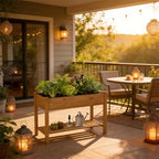 Wooden Planter Elevated Wooden Raised Garden Bed with Legs Planter Box - Image 6