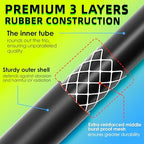 5/8 IN. × 50FT. Heavy Duty Rubber Garden Hose, High Flow 5/8" I.D. Brass Fitting No Memory Durable Heavy Duty Water Hose for Watering, Irrigation, Water Transfer Pump - Image 4