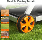 Giraffe Tools Garden Hose Reel Cart, 125FT 5/8" Hose Capacity, Heavy Duty Water Hose Reel with Wheels, 5ft Leader Hose, Retractable Hose Guide with Crank, for Yard Lawn Garage - Image 6