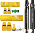 High Pressure Hose Nozzle Sprayer, Home High-Pressure Car Wash Water Gun with Booster Nozzle and Hose, Jet Nozzle Power Washer for Garden Hose for Plant Watering Lawn Car (E) by Unknown