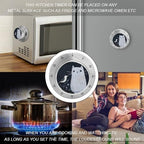 Mechanical Kitchen Timers for Cooking,Indigo Animal Printed 60 Minute Magnetic Countdown Timer,Cute Cooking Timers with Alarm,Stainless Steel Time Timer Manual No Batteries Required - Image 4
