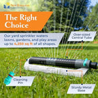 Oscillating Sprinkler 100004, Adjustable Sprinkler Spray Width & Range, 19 Precision Nozzles for Even Lawn Watering, Covers Up to 4,250 Square Feet, Durable Turbo Motor, by New England Garden Tools - Image 2