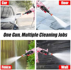 MP5S Pressure Washer Gun with Swivel - 3000 PSI High Pressure Spray Gun with 3/8" Quick Connect Plug Inlet, Foam Cannon Compatible Power Washer Handle for Car, Home & Outdoor Cleaning (Pink) - Image 7