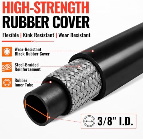 YAMATIC 5000 PSI 3/8" Pressure Washer Hose, 125 FT Industrial Grade - Image 3