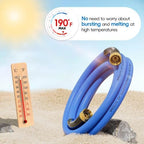 SPECILITE Female to Female Hot/Cold Garden Water Hose 10 ft x 3/4", Blue - Image 2