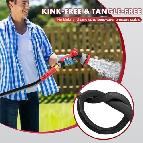 Panyee Upgraded 100FT Non-Expanding Garden Hose, Lightweight, Flexible Ultra-Light Water Hose, Burst-Resistant, Lead-Free, Anti-Kink, High-Pressure - Image 6