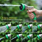 HOSUN Garden Hose Nozzle Sprayer Heavy Duty, 100% Metal Water Hose Nozzle with 8 Spray Patterns, High Pressure Hose Spray Nozzle with Non-Slip Grip for Watering Plant & Lawn, Washing Car & Pet, Green - Image 4