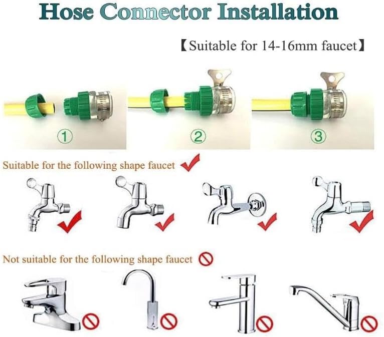 4 Layer Garden Hose Pipe Set 1/2" 12mm, Outdoor Reinforced PVC Hose Pipe Reel with Fittings, Watering Hosepipe for Gardening Lawn Washing (Color : Green, Size : 10m) - Image 6