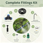 Easy-Install Garden Water Irrigation System | Adjustable Multi-Sized Nozzles, Mist Spray Watering, Quick Connect (30cm Nozzle, 131ft/40m) - Image 6