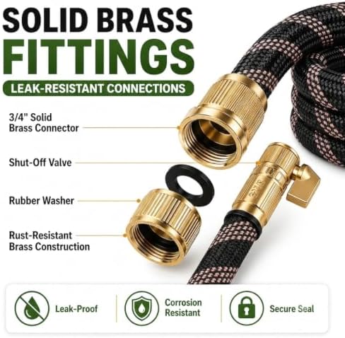 Flexible Garden Hose 100ft,Ultra Lightweight Water Hoses,Leak-Proof,Sturdy - Image 3