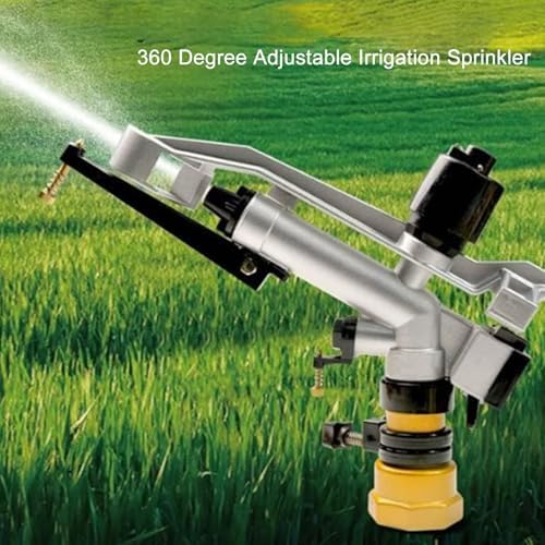 Impact Sprinkler, 360 Degree Auto Rotating Irrigation Sprayer 1 Inch FNPT Yard Lawn Water Sprinkler Head Long Range 18 36m Coverage Efficient Water Saving for Garden Farm Orchard - Image 6
