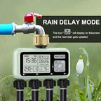 Watering Timer 4 Zone with with Brass Inlet, Sprinkler Timer 4 Outlet - Image 4