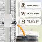Rain Barrel Diverter, RainWater Collection System Fits for 2x3 or 3x4 Inch Downspout Diverter Colander, Tintsabo Upgrade Rain Barrel Diverter Kit with Filtration and PVC Spigot, White - Image 5