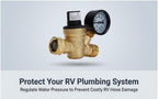 RV Water Pressure Regulator with 45-160 PSI Adjustable Range - Image 5