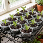 homenote 10 Pack 12 Cell Reusable Seed Starting Trays for 4 Inch Planters - Image 3