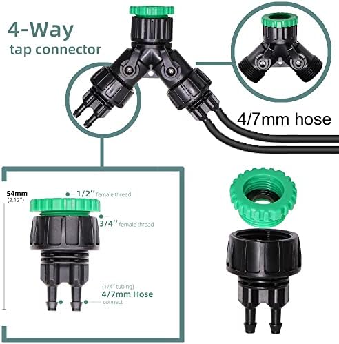Automatic Hose Watering Garden Irrigation Kit with Green Elbow Dripper Emitter Drip System Bonsai Potted Plant Greenhouse - Image 6