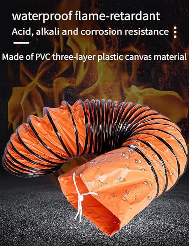 36" PVC Flexible Duct Hose - Industrial Ducting for Utility Blower Fans, Attic Exhaust, Residential & Factory Ventilation, Durable Airflow Solution - Image 2