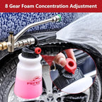 FENG PAI Foam Cannon with Pressure Washer Gun and Dual Connector, 3-in-1 Short Lance Accessory for Snow Foam Cannon, Power Washer Blaster Kit for Car Washing and Cleaning, Sprayer Bottle 1L 4000 PSI - Image 6