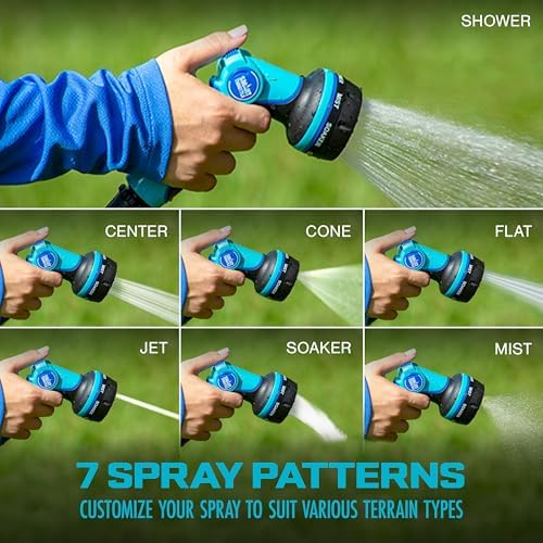 Aqua Joe AJHN102 Heavy-Duty Metal Multi-Function Hose Nozzle with Smart Throttle and 7 Sprayer Patterns - Image 3