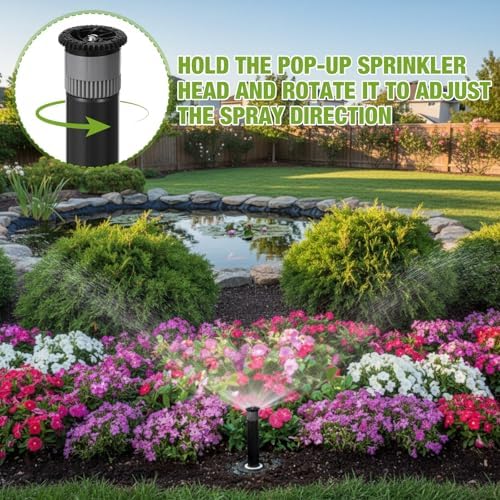 8 Pack 4 Inch Pop up Sprinkler Head Compatible with 1800 Series - Image 5