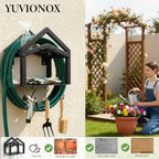 Stainless Steel Garden Hose Holder Wall Mount, Up to 100 ft Hose - Image 2