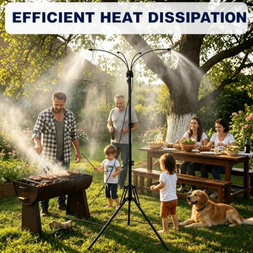 6FT Height Adjustable Standing Mister, Outdoor Misting System, 26FT Hose - Image 6