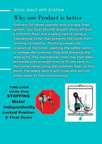 Time-Lock Dual Stop Valve – The Worlds Only Saftey Fill Valve That Stops Running Toilets!, Black - Image 6