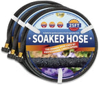 3 Pack Soaker Hose 25 FT, 1/2’’ Diameter Heavy Duty Soaker Hoses 75 FT for Garden Beds To Save 70% Water, Short Drip Soaker Hose for Vegetable Beds (3 Pack 25 FT) by SuneedDirect