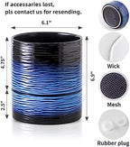 Nihow Ceramic Self Watering Plant Pot for Indoor Plants, 6 Inch,Blue - Image 5