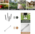 Freestanding Garden Water Column with Faucet, Stainless Steel Outdoor Faucet Garden Hose Holder Anti-Freeze Cracking Vertical Water Column(Silver) - Image 7