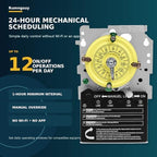 T104M 24-Hour Mechanical Timer Mechanism, Pool Timer,208-277V DPST - Image 6