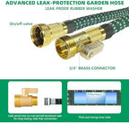 100 FT Expandable Garden Hose, Kink-Free Expanding Flexible Water Hose with 10 Function Spray Nozzle, 3/4" Solid Brass Fittings, 5-Layer Latex Core, 3750D Fabric, Leak-Proof Retractable Hose - Image 4