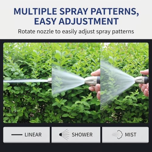 High Pressure Hose Nozzle with 4 Spray Modes, Adjustable Water Spray Gun, Metal Garden Hose Sprayer for Car Wash, Plant Watering, Patio & Outdoor Cleaning (Sprayer Kit with 3 Connectors & Foam Cannon) - Image 6