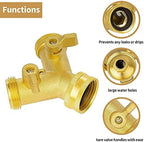 AUTOMAN-Garden-Water-Hose-Recoil,50 Feet EVA Curly Water Hose with Brass Connectors & AUTOMAN Garden Hose Splitter 3/4’’, Anti-UV High-Grade Brass Hose Splitter with High Pressure-Resistance. - Image 6