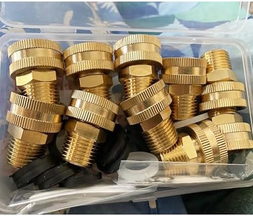 20 PCS Brass Garden Hose Swivel Adapter 3/4" GHT Female to 1/2" NPT Male Garden Hose to Pipe Fittings Connect Garden Pipe Joint Repair Fittings - Image 5